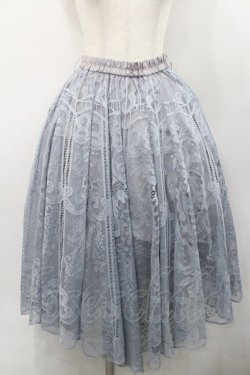 画像1: axes femme / レースサーキュラーミディスカート  グレー I-26-01-31-079-AX-SK-SA-ZI