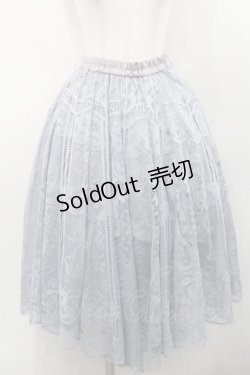 画像1: axes femme / レースサーキュラーミディスカート  グレー I-26-01-31-079-AX-SK-SA-ZI
