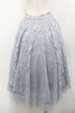 画像2: axes femme / レースサーキュラーミディスカート  グレー I-26-01-31-079-AX-SK-SA-ZI