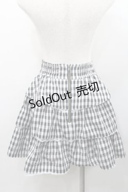 画像2: Ank Rouge / ギンガムチェックスカート  黒ｘ白 I-26-01-31-080-CA-SK-SA-ZI