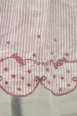 画像3: Ank Rouge / チュール重ねストライプ&裾スカラップリボン刺繍スカート  アイボリーＸピンク I-26-01-31-081-CA-SK-SA-ZI
