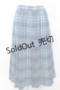 MILK / TEAM CHECKロングスカート  ネイビーチェック I-26-01-31-084-ML-SK-SA-ZI