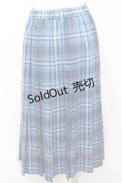 画像2: MILK / TEAM CHECKロングスカート  ネイビーチェック I-26-01-31-084-ML-SK-SA-ZI