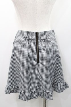 画像2: Ank Rouge / ギンガムチェックフリルスカート  黒Ｘ白チェック I-26-01-31-086-CA-SK-SA-ZI