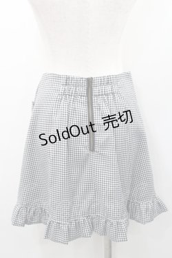 画像2: Ank Rouge / ギンガムチェックフリルスカート  黒Ｘ白チェック I-26-01-31-086-CA-SK-SA-ZI