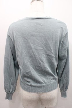 画像2: F&A / シアーフラワー釦UVカットニットカーディガン  グリーン I-26-01-31-010-LO-TO-SA-ZI