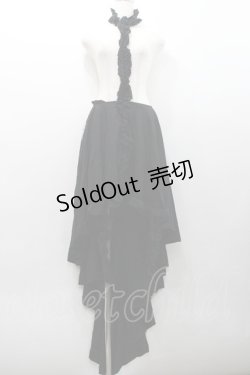 画像1: alice auaa / 変形ロングスカート  黒 I-26-01-31-088-AA-SK-SA-ZI