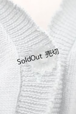 画像3: F&A / シアーフラワー釦UVカットニットカーディガン  グリーン I-26-01-31-010-LO-TO-SA-ZI