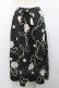 画像2: INGEBORG / パール&バラ柄スカート  ブラック I-26-01-31-090-LO-SK-SA-ZI (2)