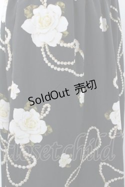 画像3: INGEBORG / パール&バラ柄スカート  ブラック I-26-01-31-090-LO-SK-SA-ZI