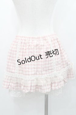 画像2: Ank Rouge / ギンガムチェックレースリボンショートパンツ  ピンクチェック I-26-01-31-093-CA-PA-SA-ZI