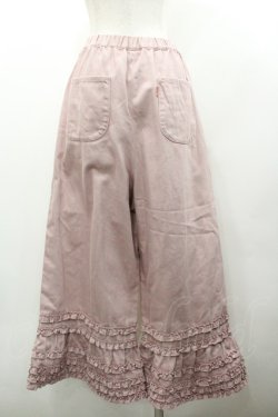画像2: PINK HOUSE / フリル使いワイドパンツ  ピンク I-26-01-31-096-LO-PA-SA-ZI