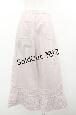 画像2: PINK HOUSE / フリル使いワイドパンツ  ピンク I-26-01-31-096-LO-PA-SA-ZI