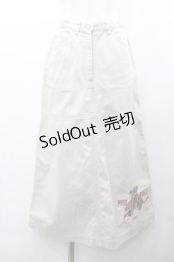 画像1: PINK HOUSE / 裾テディベア刺繍チノスカート M ベージュ I-26-01-31-097-LO-SK-SA-ZI