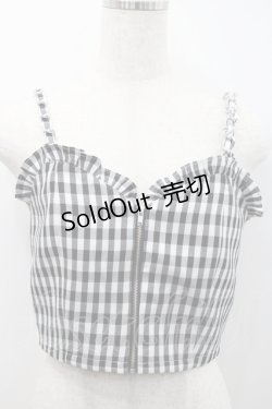 画像1: Ank Rouge / ギンガムチェックビスチェ  黒ｘ白 I-26-01-31-002-CA-TO-SA-ZI