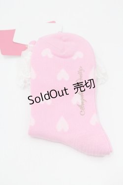 画像2: Angelic Pretty / Diner Heartクルー丈ソックス  ピンク I-26-01-31-102-AP-ZA-SA-ZI