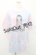 atmos / atmos pink × 楳図かずお 美少女 洗礼 TIE-DYE TEE BLUE  サックスｘピンク I-26-01-31-012-PU-TO-SA-ZI