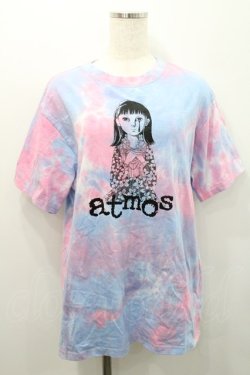 画像1: atmos / atmos pink × 楳図かずお 美少女 洗礼 TIE-DYE TEE BLUE  サックスｘピンク I-26-01-31-012-PU-TO-SA-ZI