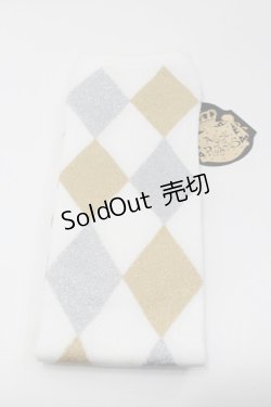 画像1: ALICE and the PIRATES / A/Pダイヤ柄ラメオーバーニーソックス  白 I-26-01-31-110-PA-ZA-HR-ZI