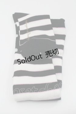 画像2: Angelic Pretty / Fancyスクールボーダーオーバーニー  黒Ｘ白 I-26-01-31-112-AP-ZA-SA-ZI