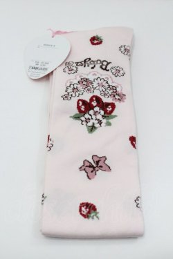 画像2: BABY,THE STARS SHINE BRIGHT / Juicy Strawberry Memor柄オーバーニーソックス  ピンク I-26-01-31-113-BA-ZA-SA-ZI