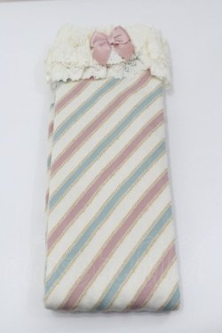 画像1: ALICE and the PIRATES / ナナメストライプオーバーニー  アイボリーＸサックスＸピンク I-26-01-31-115-PA-ZA-SA-ZI