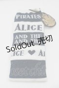 ALICE and the PIRATES / A/Pラメロゴボーダーオーバーニーソックス  白Ｘ紺 I-26-01-31-117-PA-ZA-SA-ZI