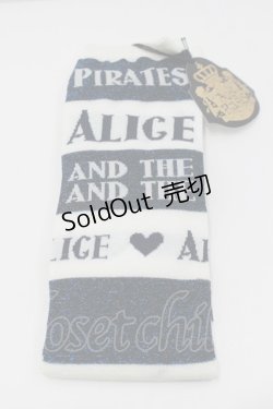 画像1: ALICE and the PIRATES / A/Pラメロゴボーダーオーバーニーソックス  白Ｘ紺 I-26-01-31-117-PA-ZA-SA-ZI