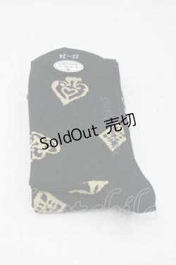 画像2: ALICE and the PIRATES / アリスのトランプオーバーニーソックス  黒Ｘゴールド I-26-01-31-118-PA-ZA-SA-ZI