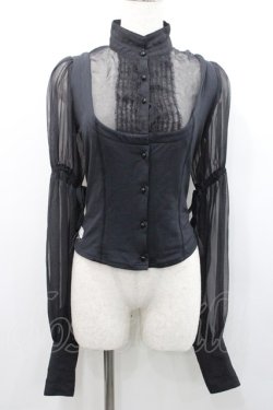 画像1: alice auaa / シースルーブラウス  黒 I-26-01-31-013-AA-BL-SA-ZI