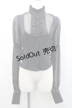 画像1: alice auaa / シースルーブラウス  黒 I-26-01-31-013-AA-BL-SA-ZI