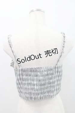 画像2: Ank Rouge / ギンガムチェックビスチェ  黒ｘ白 I-26-01-31-002-CA-TO-SA-ZI