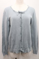 画像1: PINK HOUSE / ロゴ刺繍ニットカーディガン  サックス I-26-01-31-016-LO-TO-SA-ZI (1)