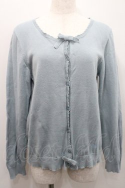 画像1: PINK HOUSE / ロゴ刺繍ニットカーディガン  サックス I-26-01-31-016-LO-TO-SA-ZI