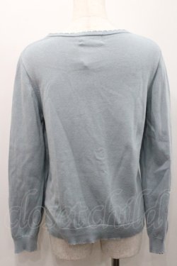 画像2: PINK HOUSE / ロゴ刺繍ニットカーディガン  サックス I-26-01-31-016-LO-TO-SA-ZI