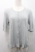 INGEBORG / 半袖シンプルニットカーディガン L ミント I-26-01-31-020-LO-TO-SA-ZI