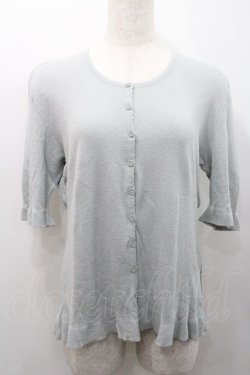 画像1: INGEBORG / 半袖シンプルニットカーディガン L ミント I-26-01-31-020-LO-TO-SA-ZI