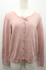画像1: PINK HOUSE / ロゴ刺繍ニットカーディガン  ピンク I-26-01-31-021-LO-TO-SA-ZI (1)