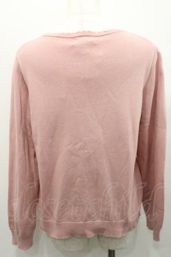 画像2: PINK HOUSE / ロゴ刺繍ニットカーディガン  ピンク I-26-01-31-021-LO-TO-SA-ZI