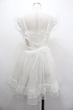 画像2: BABY,THE STARS SHINE BRIGHT / オーガンジーハートエプロン  白 I-26-02-01-034-BA-OP-TE-ZI