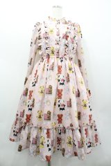 Emily Temple cute / mini Fluffy Bearsワンピース  ピンク I-26-02-01-037-ET-OP-TE-ZI