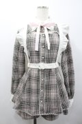 Honey Cinnamon / フリルハーネスセットアップ  ピンクチェック I-26-02-01-038-LO-OP-SA-ZI