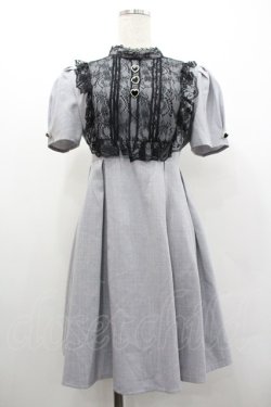 画像1: Secret Honey / レースヨークワンピース  黒Ｘグレー I-26-02-01-039-CA-OP-SA-ZI