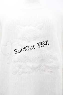 画像3: Amavel / ねこニットワンピース  白 I-26-02-01-040-CA-OP-SA-ZI