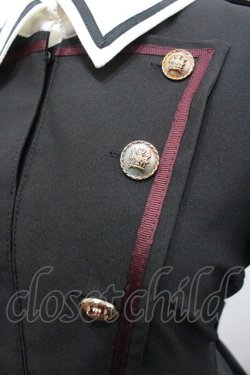 画像3: Amavel / レイヤードミリタリーワンピース  黒Ｘボルドー I-26-02-01-043-CA-OP-SA-ZI