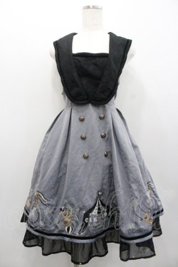 画像1: Amavel / Starry Bear Circusジャンパースカート  グレーＸ黒 I-26-02-01-049-CA-OP-SA-ZI