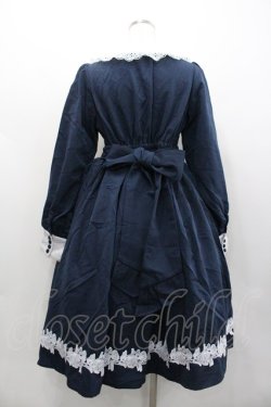 画像2: axes femme kawaii / 童話の小公女ワンピース  紺Ｘ白 I-26-02-01-050-AX-OP-SA-ZI