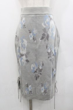 画像3: axes femme / フラワーニットトップス&スカートセットアップ  グレー I-26-02-01-052-AX-TO-SA-ZI