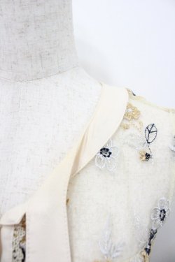 画像3: axes femme / 刺繍入りボウタイワンピース M オフ I-26-02-01-054-AX-OP-TE-ZI