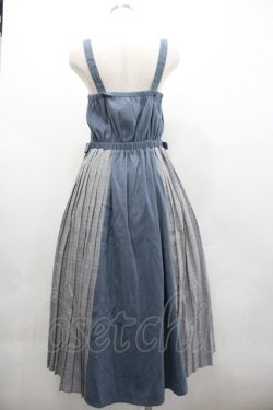 画像2: axes femme POETIQUE / チェック切替ジャンパースカート  ブルーＸチェック I-26-02-01-057-AX-OP-SA-ZI